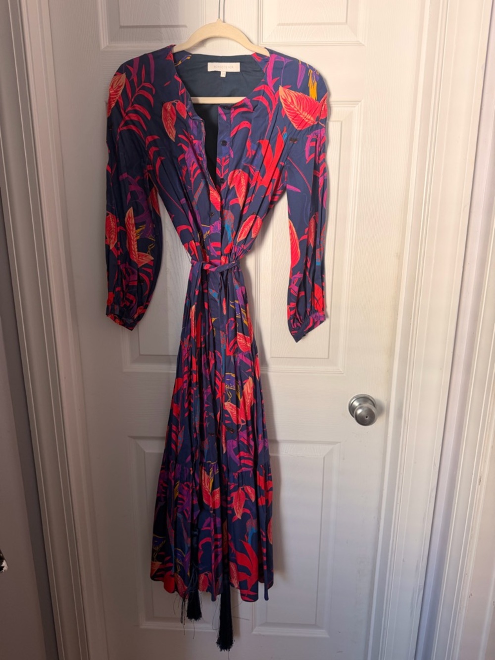 Borgo De Nor Animal Kingdom Print Long Sleeve Dress UK 10
